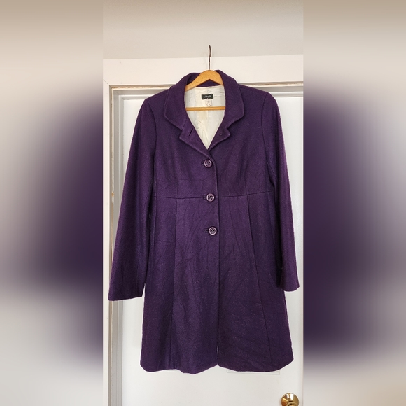 J Crew purple wool blend coat - Picture 2 of 5